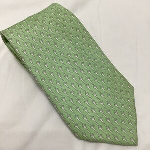 South Beach Ties Green and White Tee Patterned Men's Tie